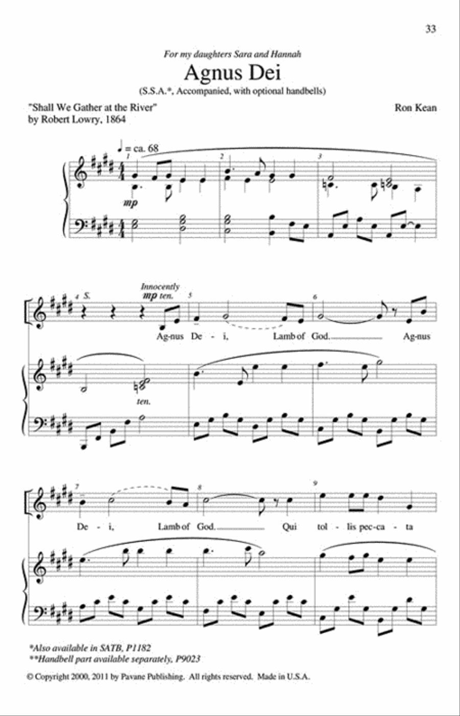 American Mass American Mass SSA scores gallery preview page 5