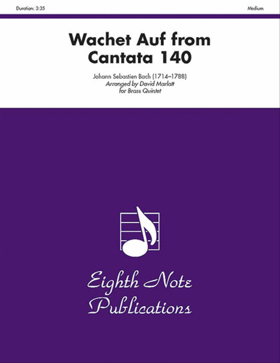 Wachet Auf (from Cantata 140) Brass Quintet scores gallery preview page 1