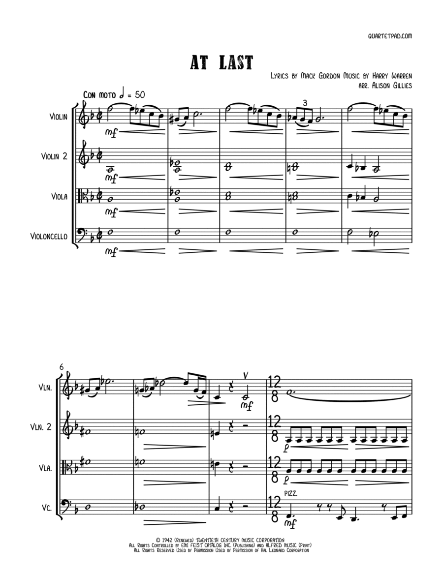 At Last String Trio scores gallery preview page 1
