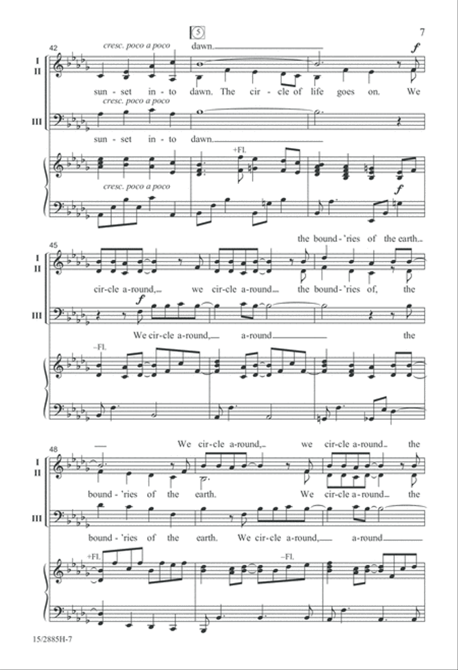 We Circle Around Mixed Choir scores gallery preview page 7
