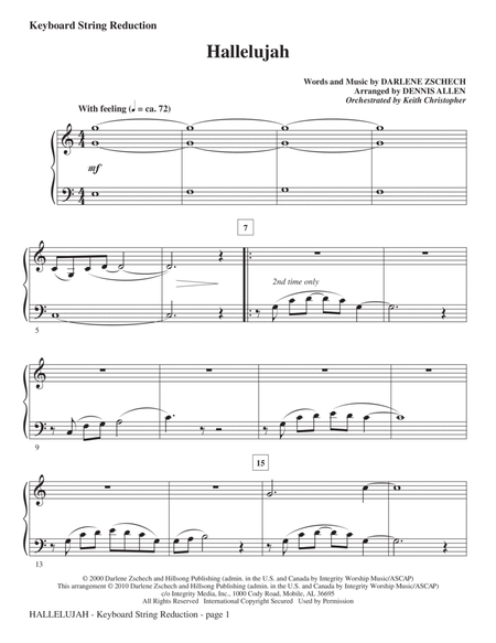 Hallelujah (arr. Dennis Allen) - Keyboard String Reduction