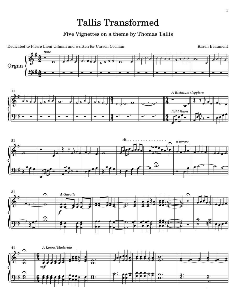 Tallis Transformed: Five Vignettes on a Theme by Thomas Tallis (manuals only) Organ Solo scores gallery preview page 2