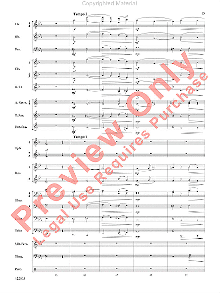Colonial Song Concert Band scores gallery preview page 14