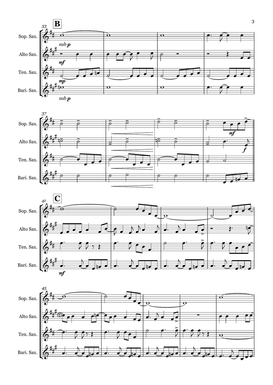 Rehab Saxophone Quartet scores gallery preview page 3