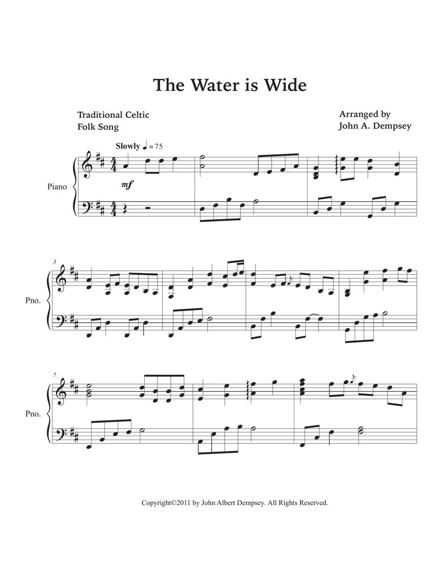 The Water is Wide (Celtic Piano Solo) Piano Solo scores gallery preview page 4
