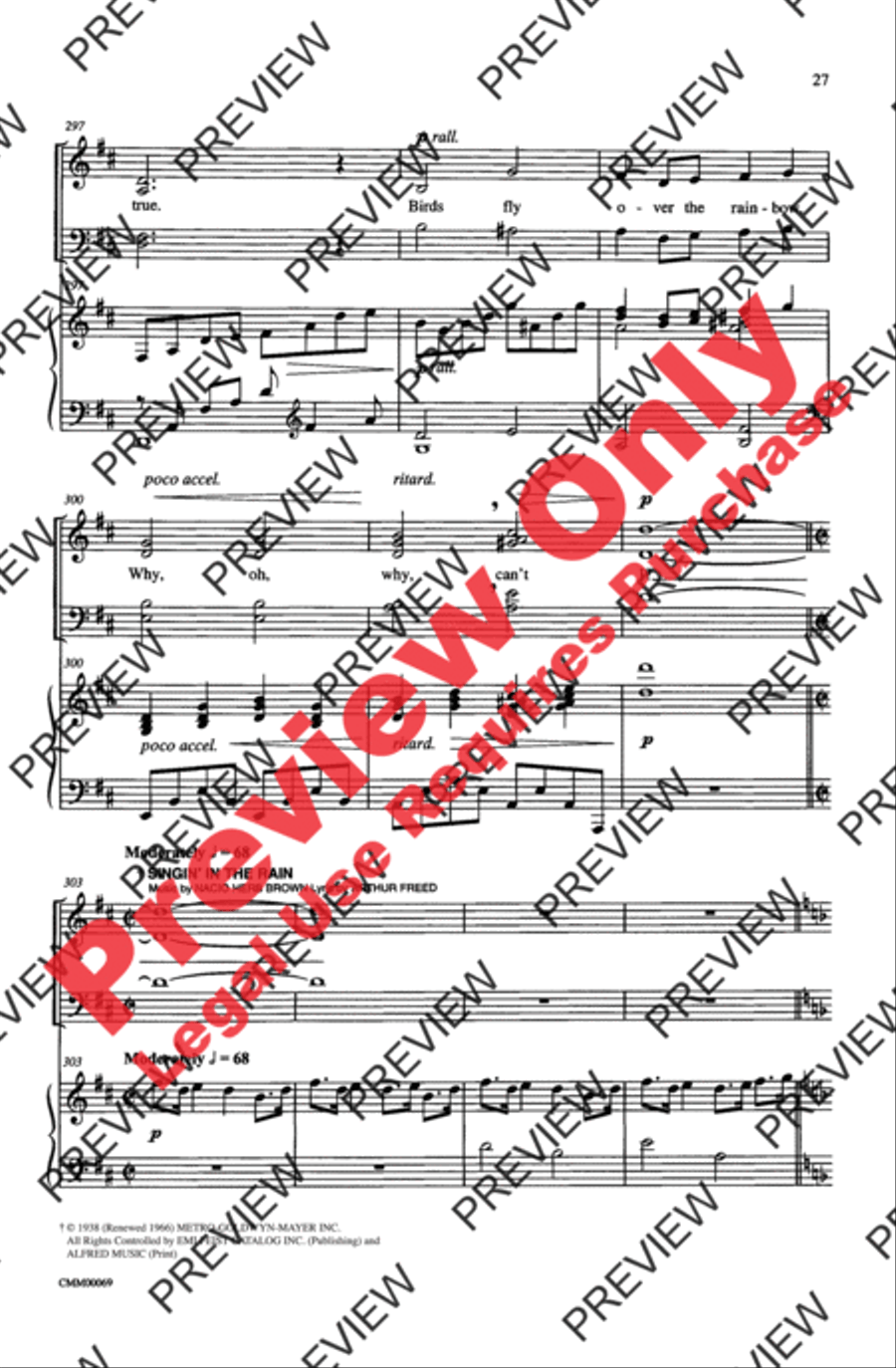The Music of M-G-M (A Choral Medley) 4-Part scores gallery preview page 27