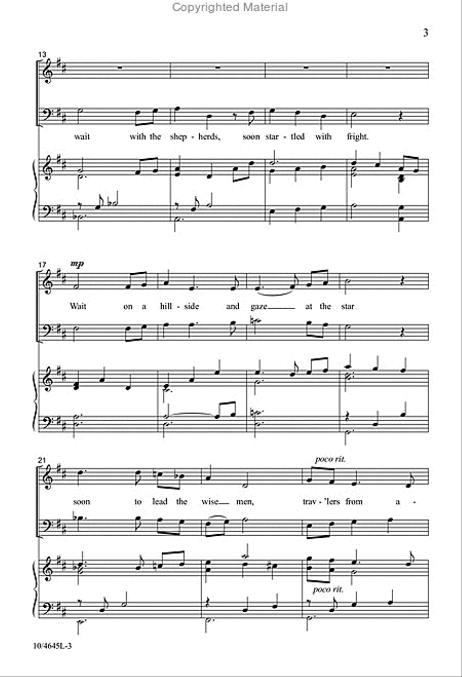 Waiting for Bethlehem’s Light 4-Part scores gallery preview page 3