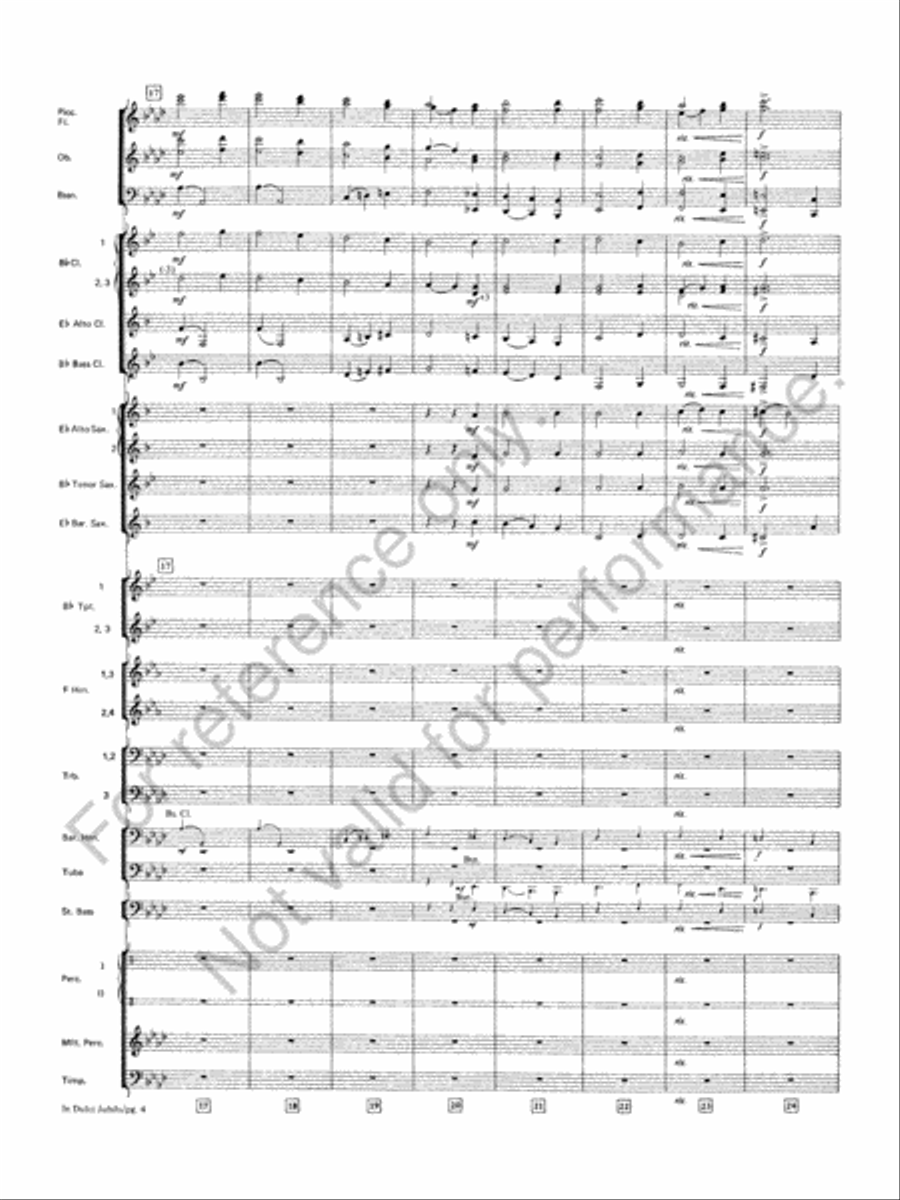 Symphonic Variations On 'In Dulci Jubilo' Concert Band scores gallery preview page 5