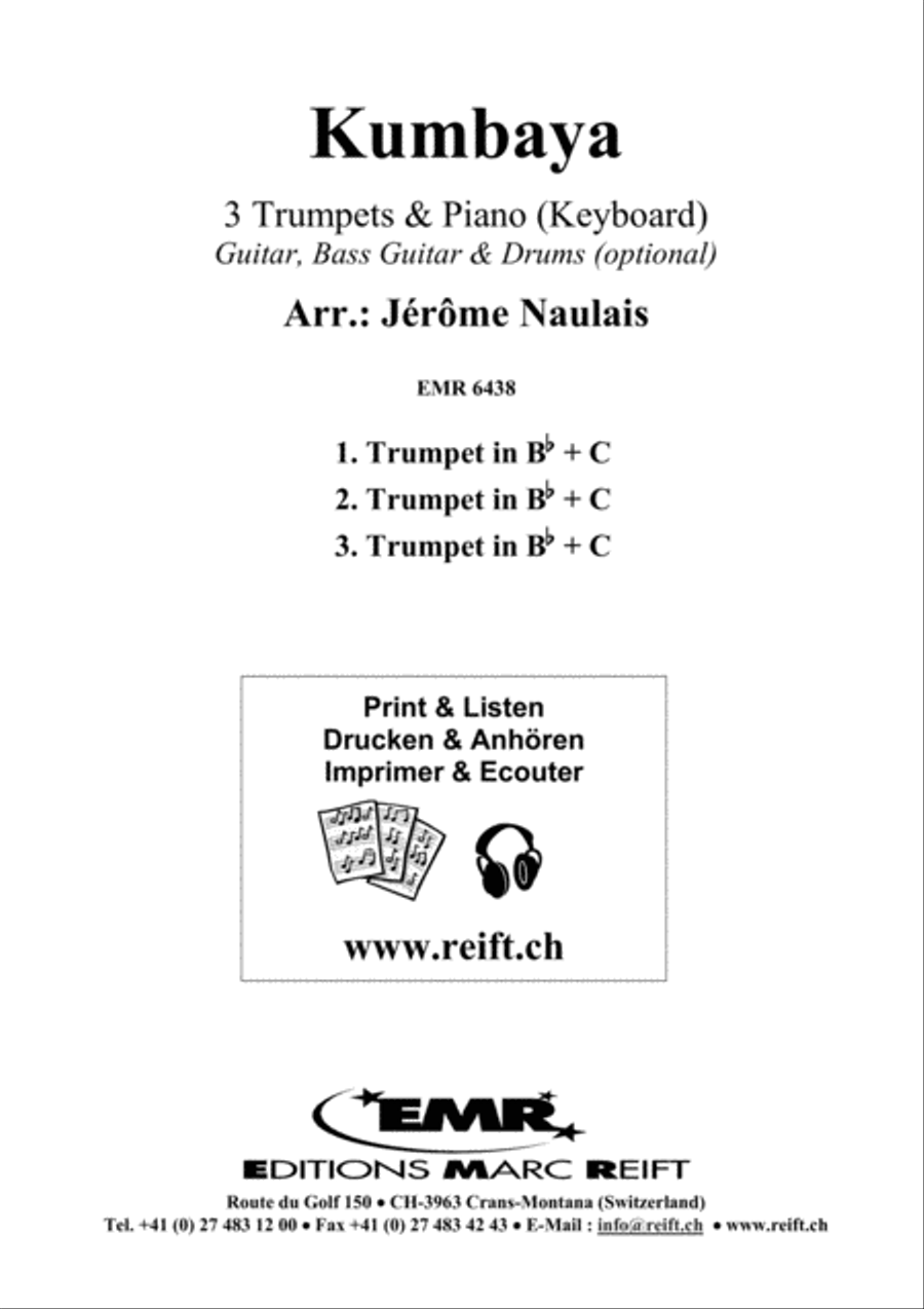 Kumbaya Trumpet Trio scores gallery preview page 2