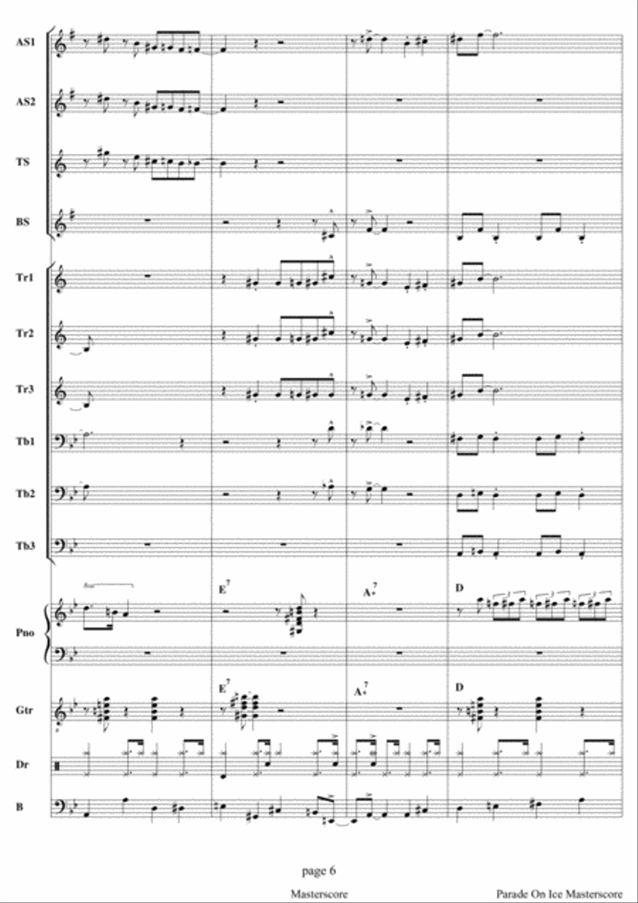 Parade On Ice Parade On Ice Concert Band scores gallery preview page 6