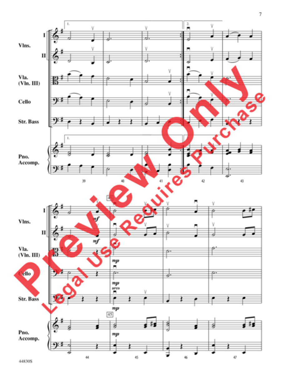 Smoky Mountain Christmas String Orchestra scores gallery preview page 8