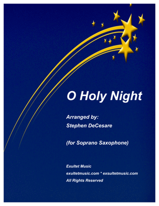 Book cover for O Holy Night (for Soprano Saxophone and Piano)