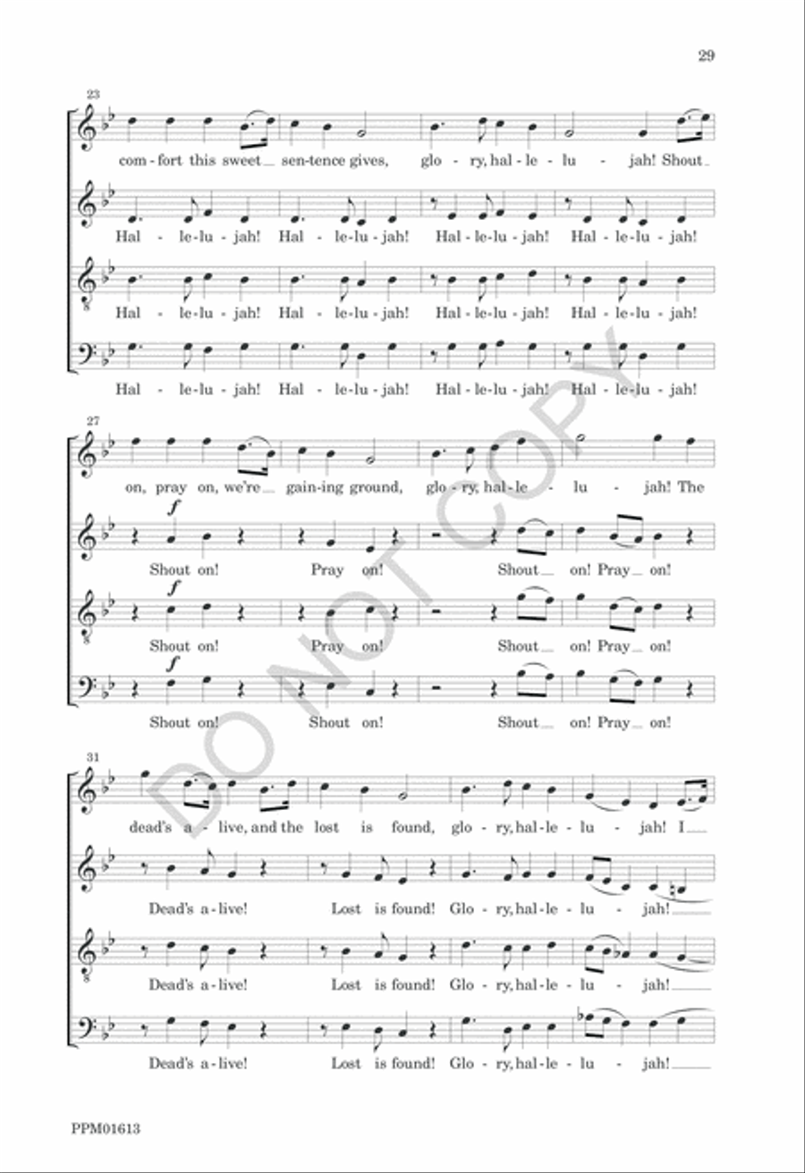 Nine American Folk Hymns 4-Part scores gallery preview page 32