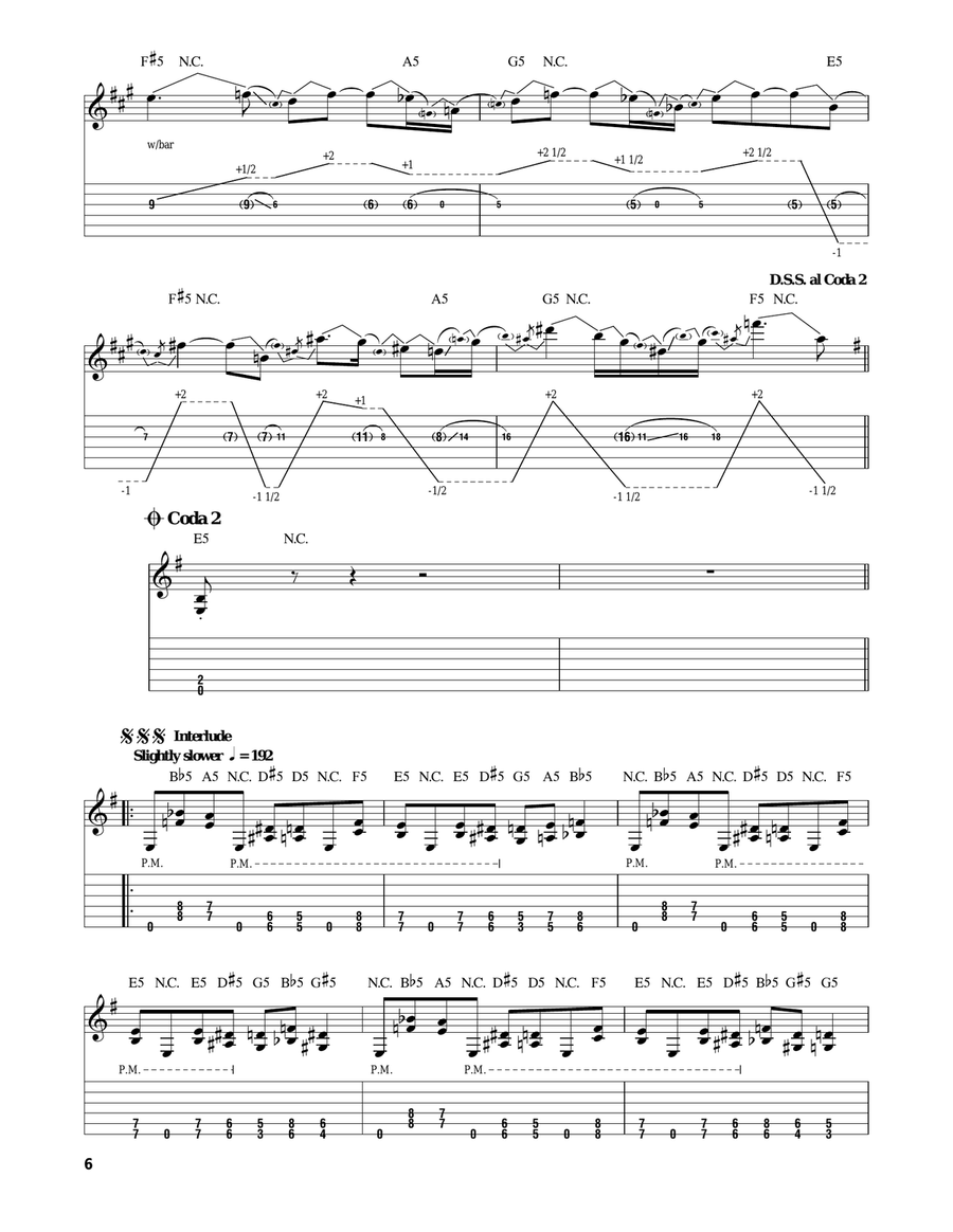 War Ensemble Electric Guitar scores gallery preview page 6