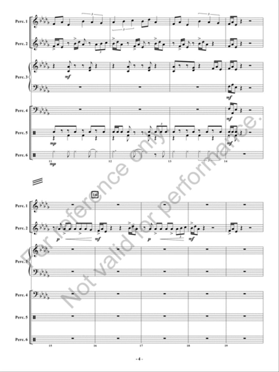 PURR-Snickety Percussion Ensemble scores gallery preview page 5
