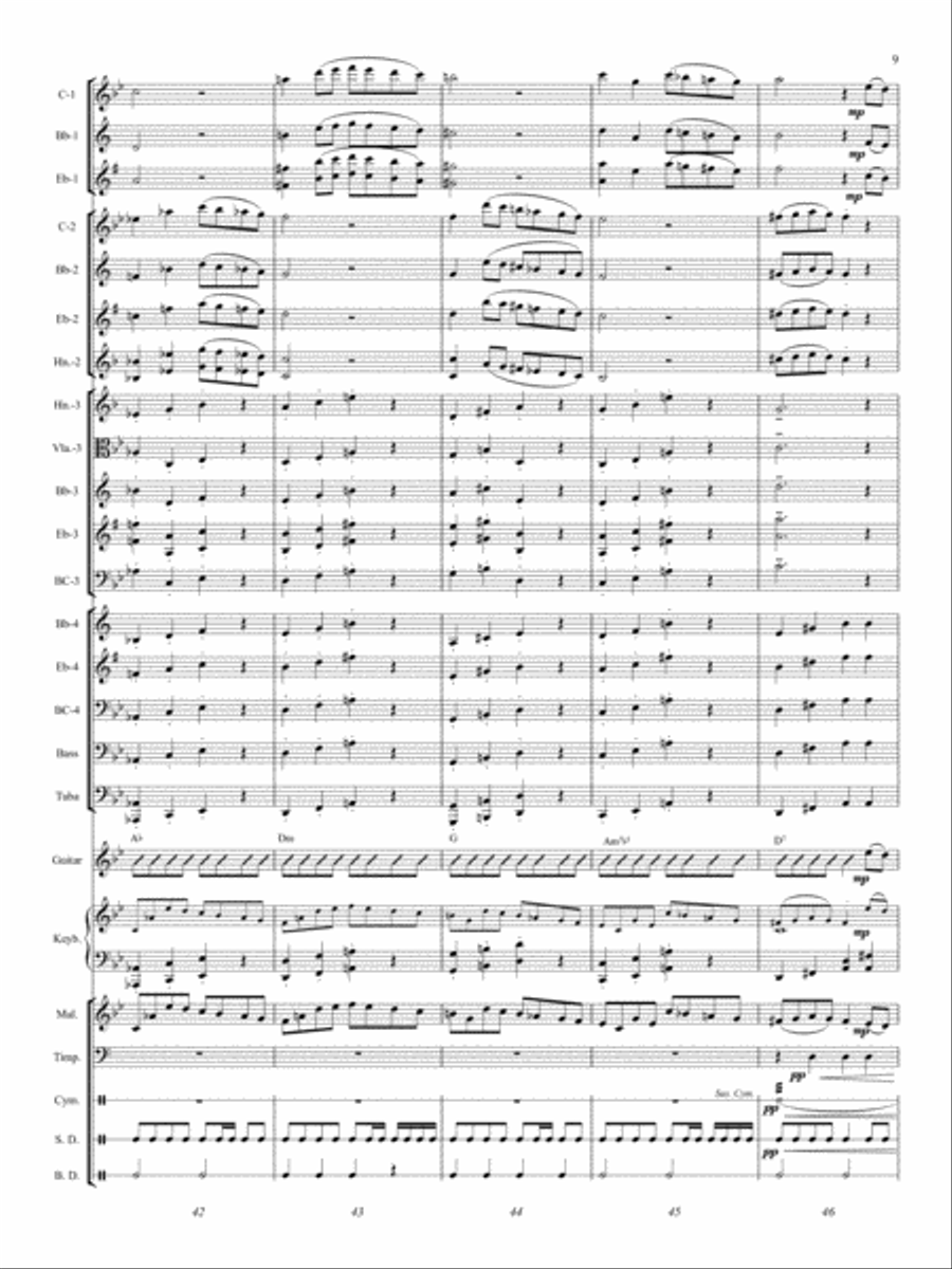 Symphony No. 40 Concert Band scores gallery preview page 9