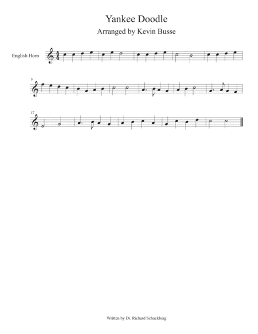 Yankee Doodle - English Horn English Horn scores gallery preview page 1