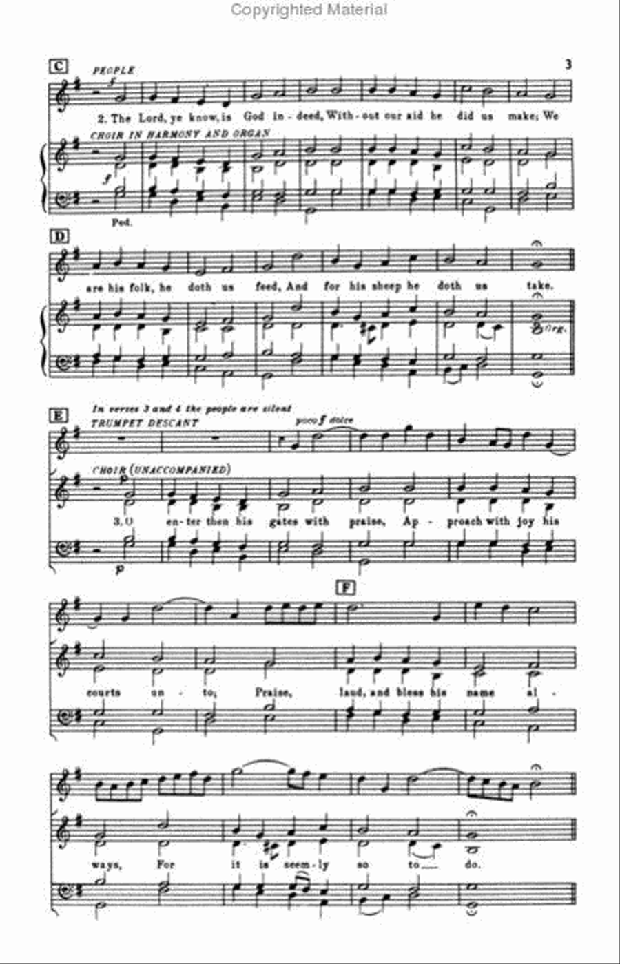 The Old Hundredth Psalm Tune Mixed Choir scores gallery preview page 3