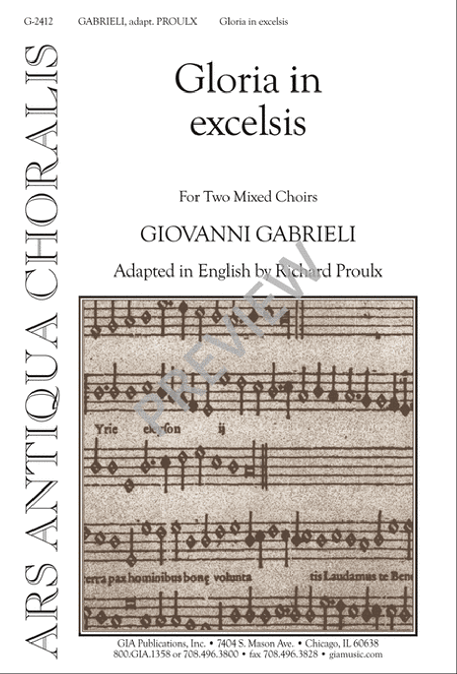 Gloria in Excelsis 4-Part scores gallery preview page 2
