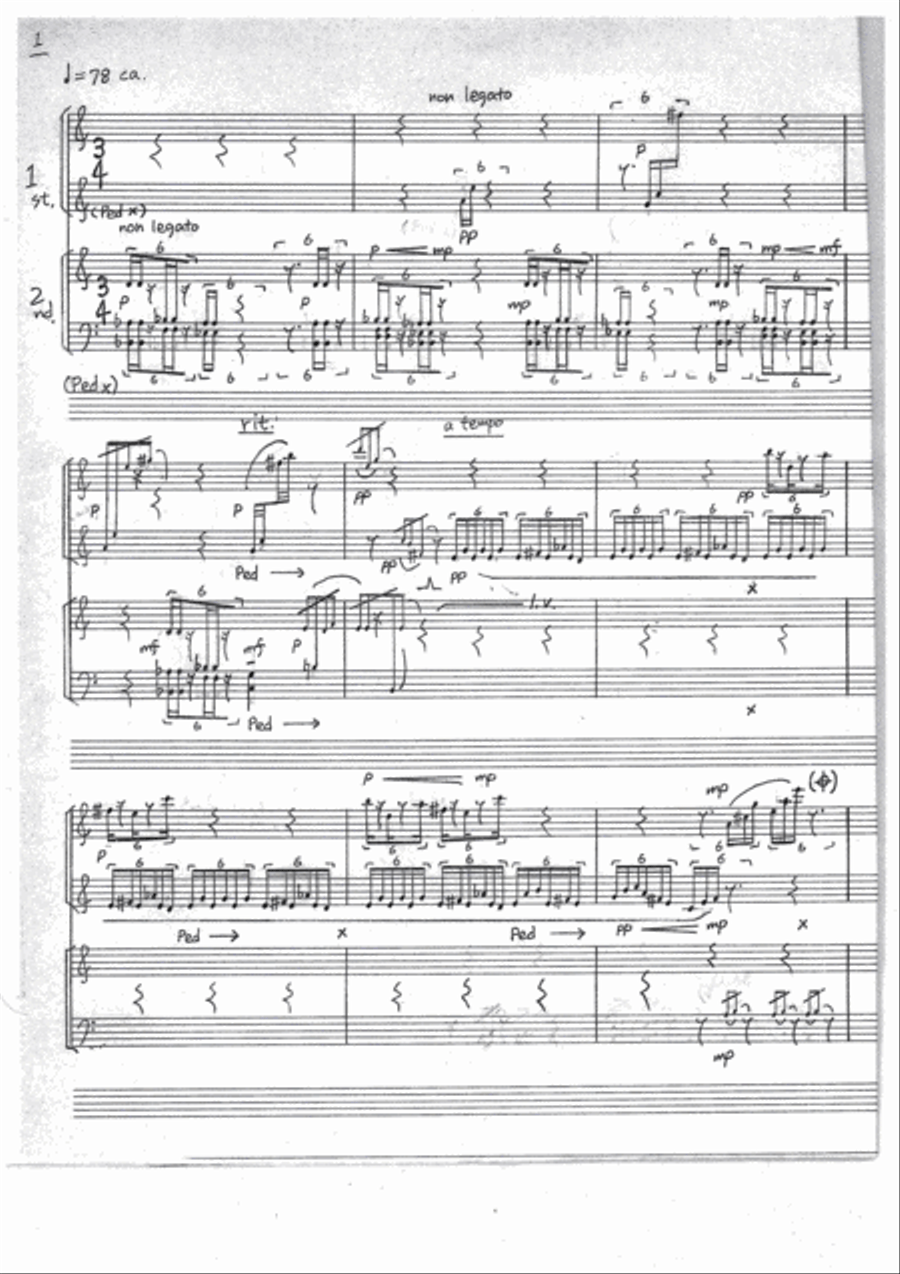 Dancing Woods 2 Pianos, 4-Hands scores gallery preview page 2