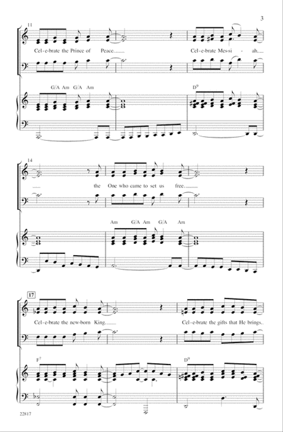 Celebrate the Joy 3-Part scores gallery preview page 3