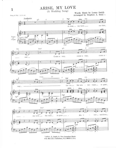 Arise My Love Songbook image number null