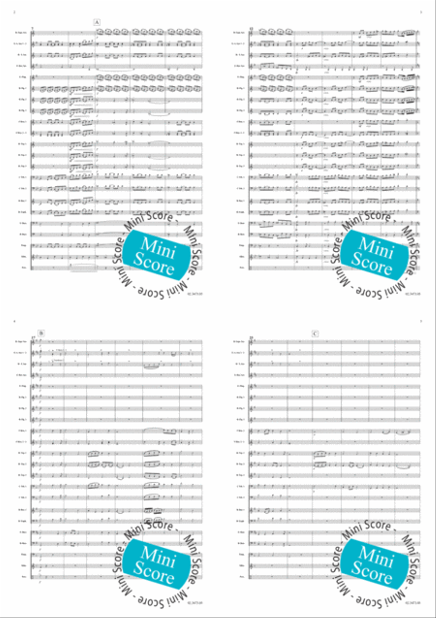 A German Carol A German Carol Fanfare Band scores gallery preview page 3