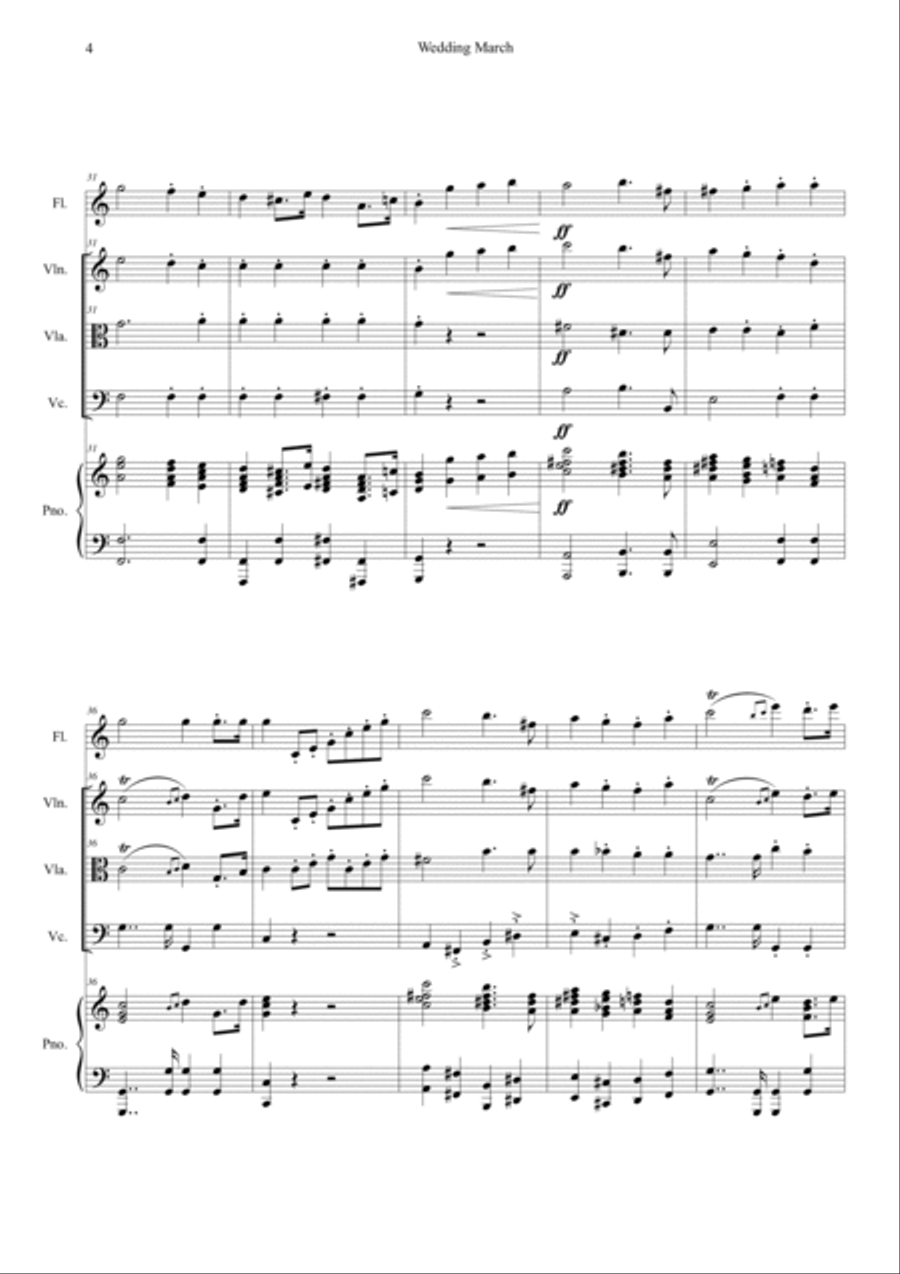 Wedding March Flute scores gallery preview page 4