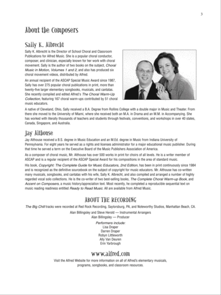 The Big Chill - Teacher's Handbook Unison Choir scores gallery preview page 7