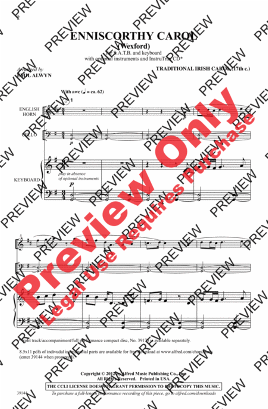 Enniscorthy Carol Enniscorthy Carol 4-Part scores gallery preview page 2