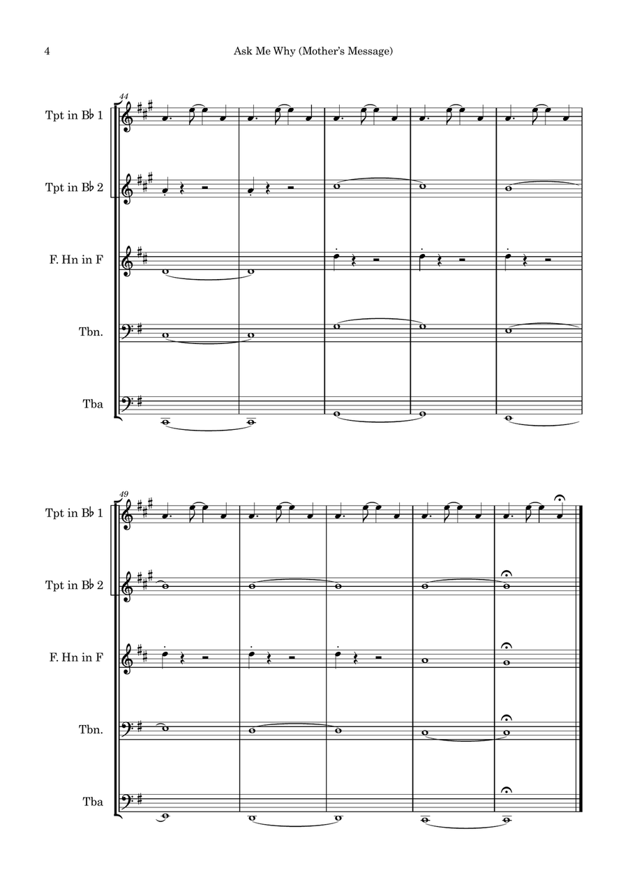 The Boy And The Heron Brass Quintet scores gallery preview page 4