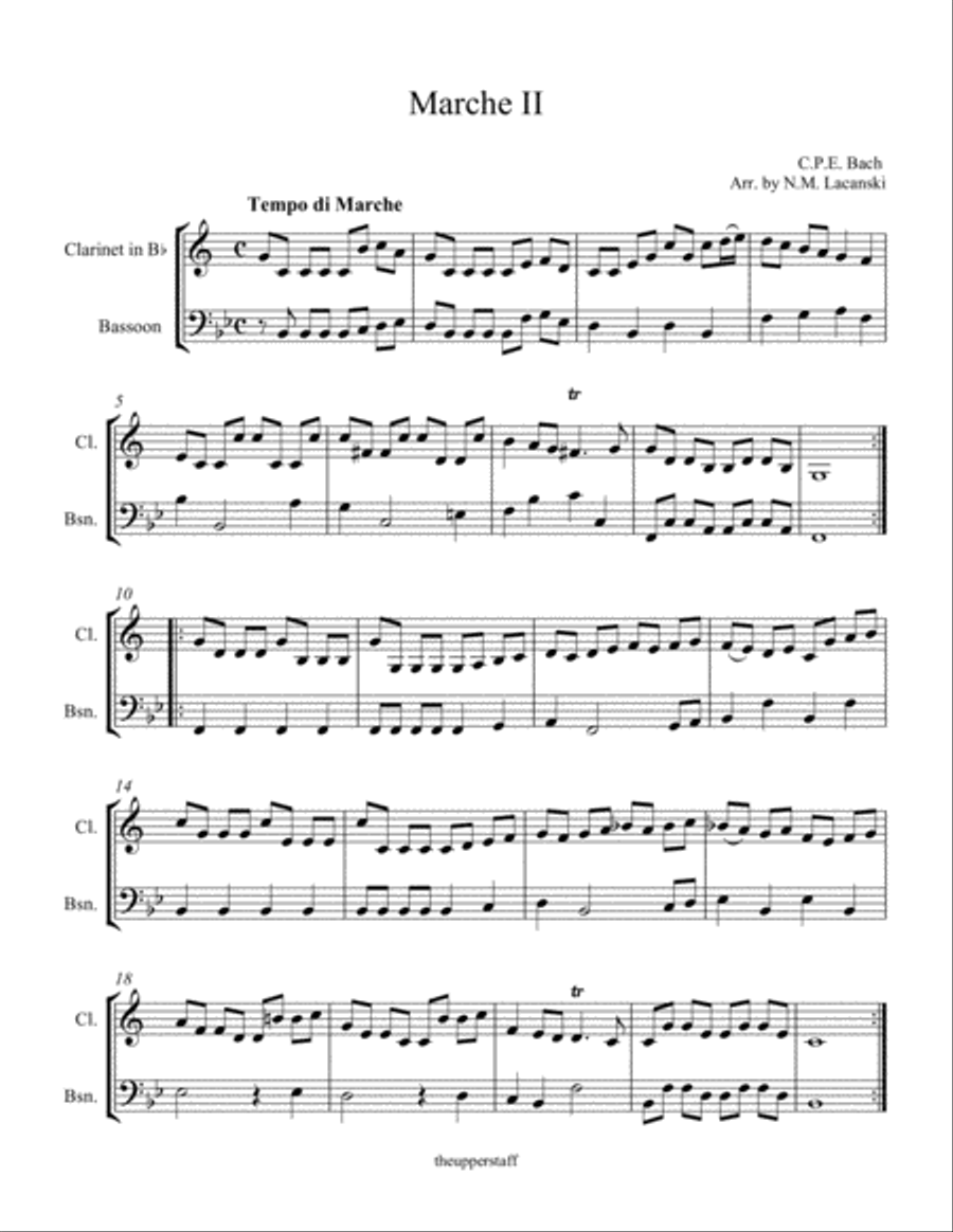 Marche II Woodwind Duet scores gallery preview page 2