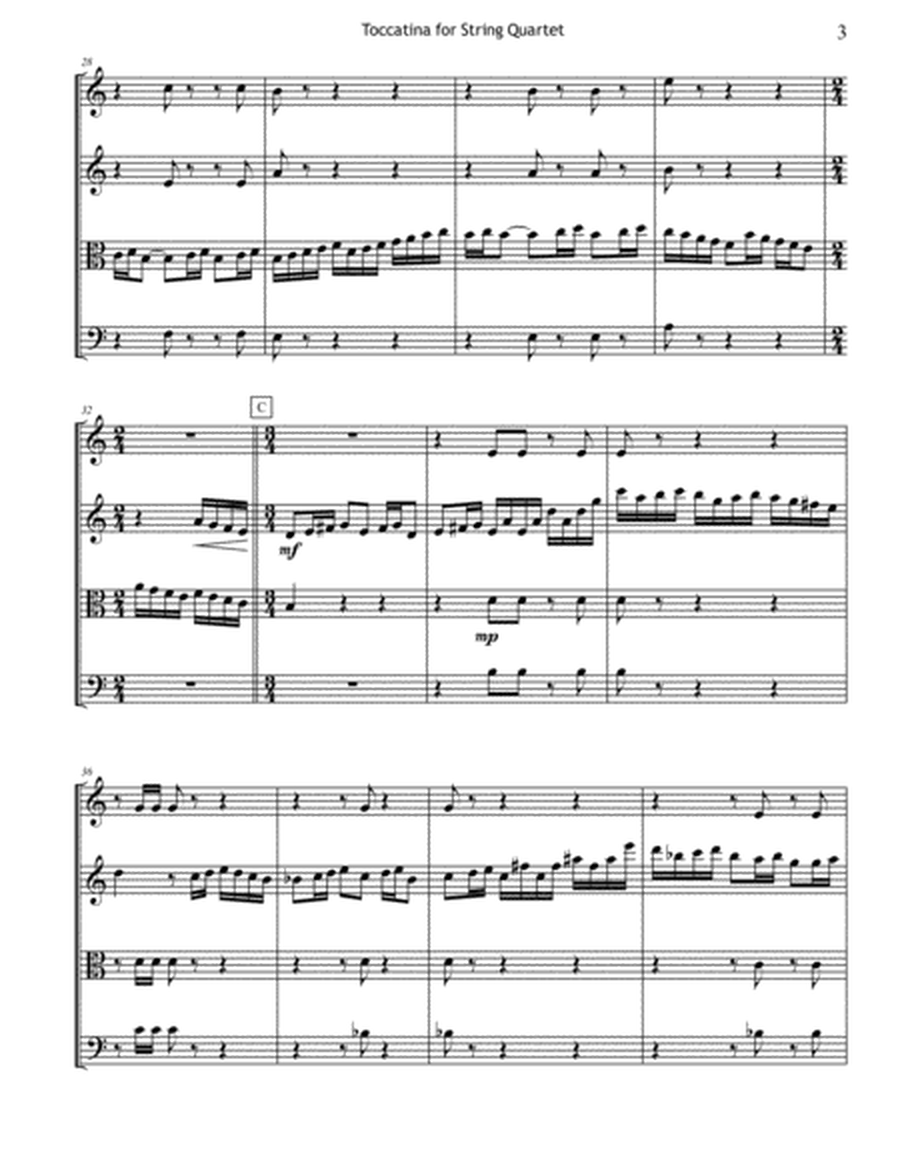 Toccatina for String Quartet