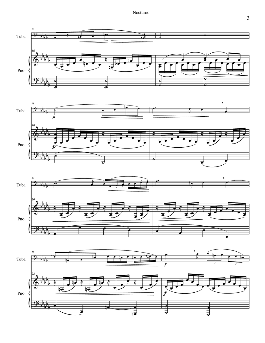 Nocturno, Op. 7 Piano scores gallery preview page 3