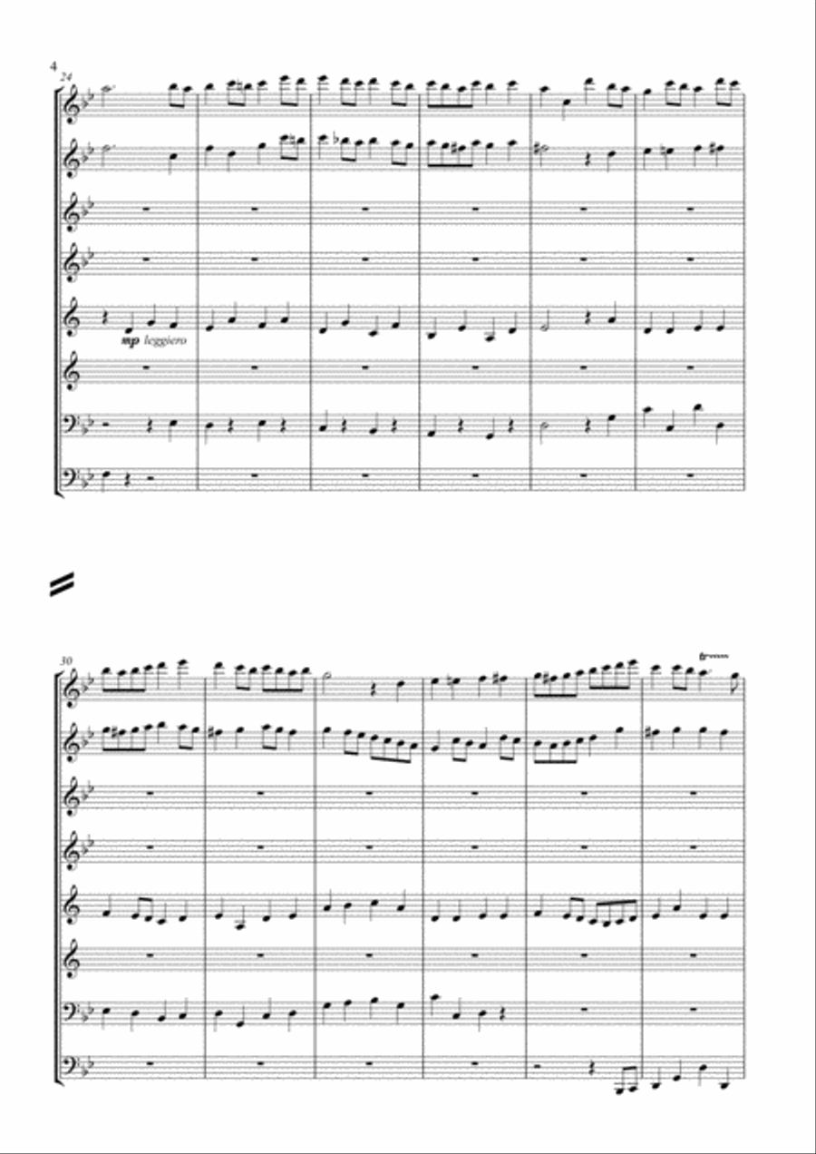 Dances from the Fireworks Music arr. wind octet Woodwind Ensemble scores gallery preview page 4