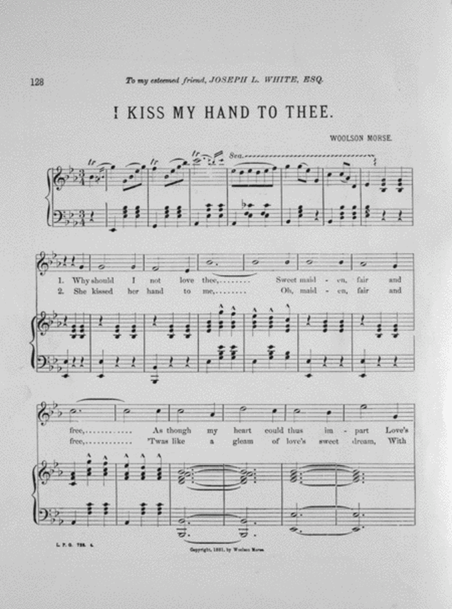 I Kiss My Hand To Thee. Song