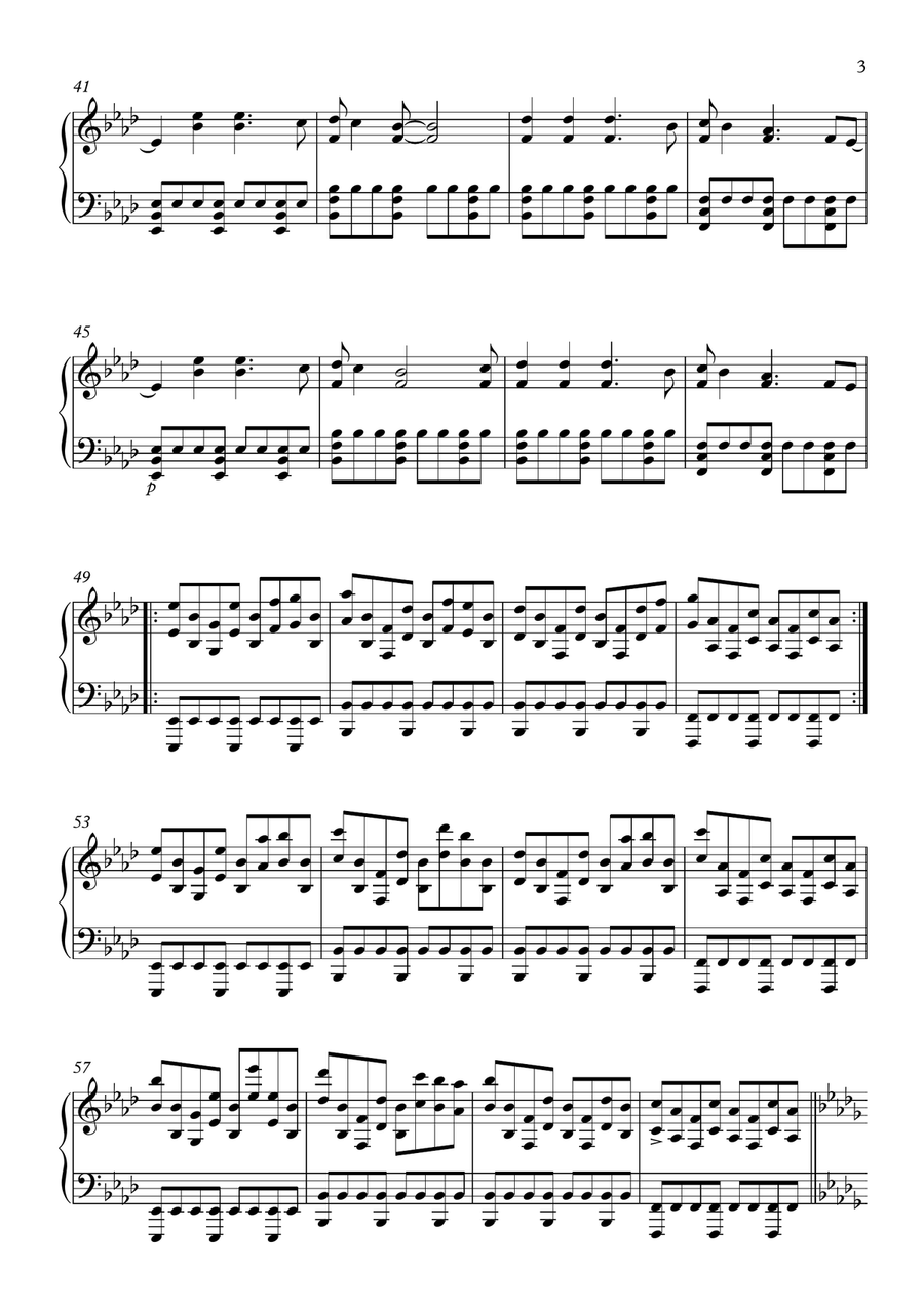 Clocks Piano Solo scores gallery preview page 3
