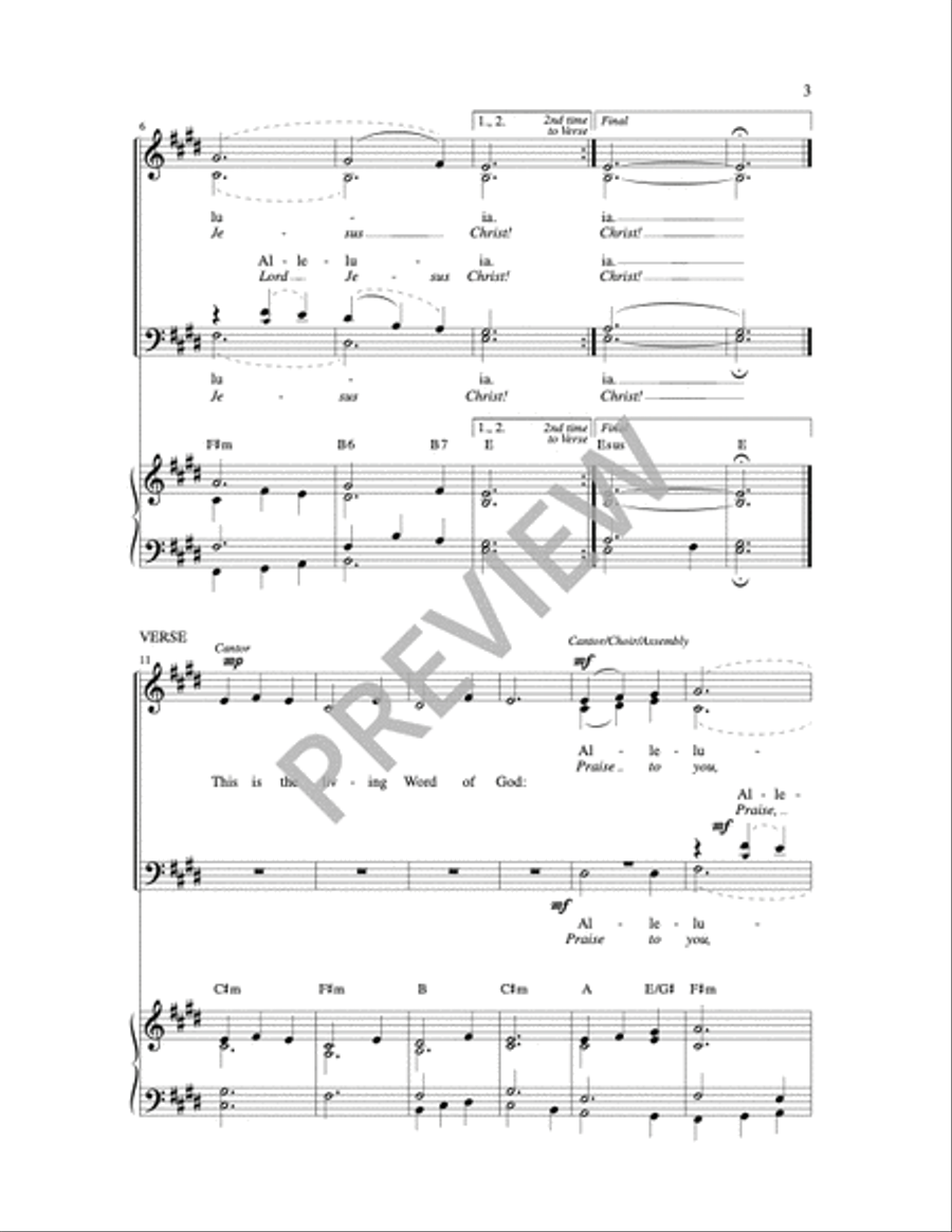 A Festive Alleluia 4-Part scores gallery preview page 4