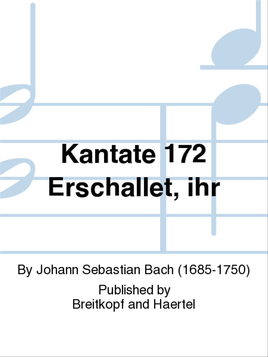 Cantata BWV 172 “Sing praises! Your voices” 4-Part scores gallery preview page 1