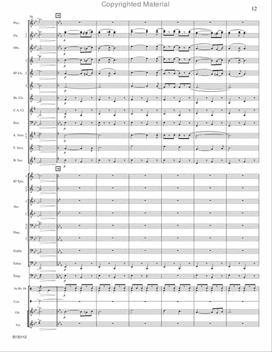 March Grandioso Concert Band scores gallery preview page 14