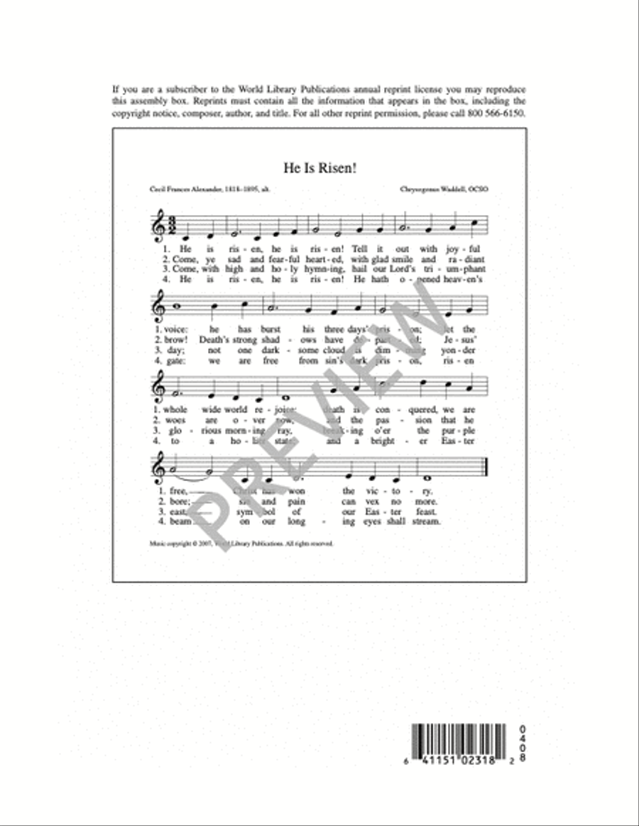He is Risen! He is Risen! 4-Part scores gallery preview page 4