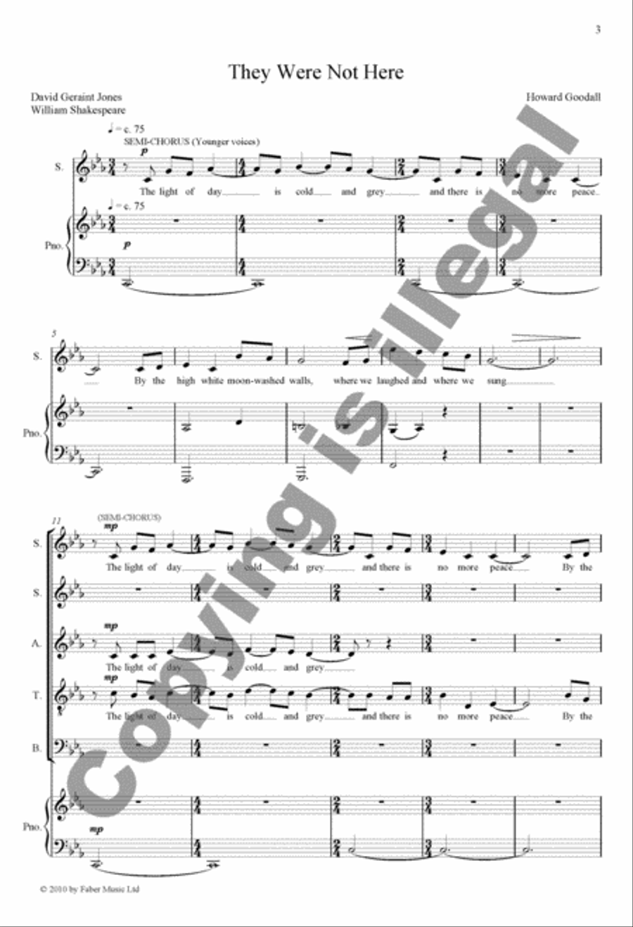They Were Not Here 4-Part scores gallery preview page 3