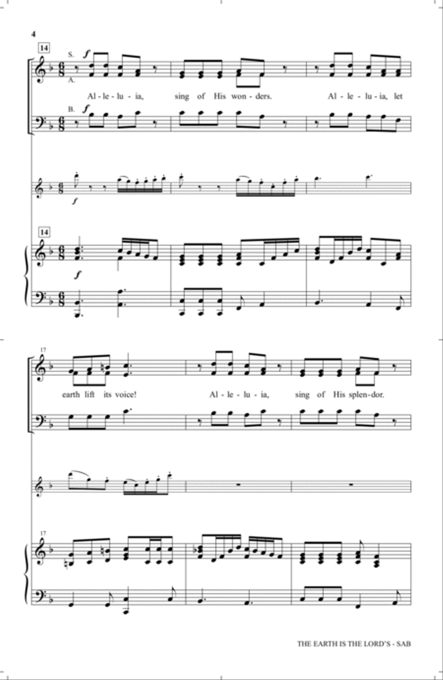 The Earth Is The Lord's Choir scores gallery preview page 3