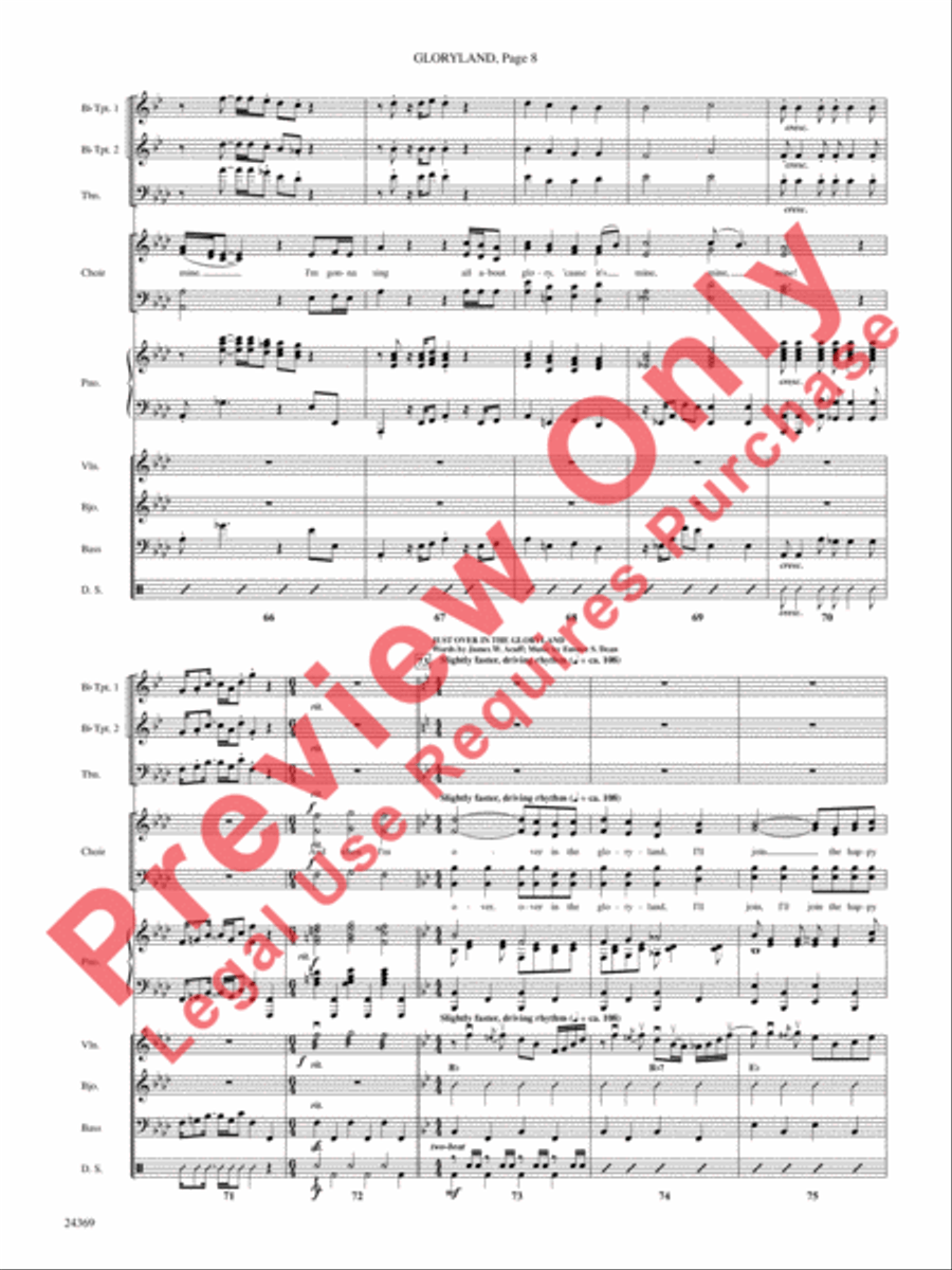 Gloryland Choir scores gallery preview page 9