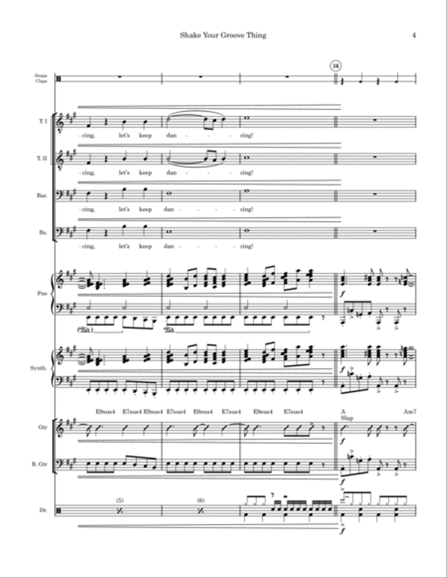 Shake Your Groove Thing TTBB scores gallery preview page 4
