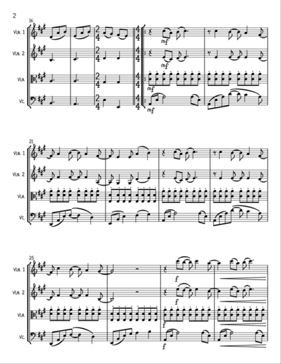Here Comes The Sun String Quartet scores gallery preview page 2
