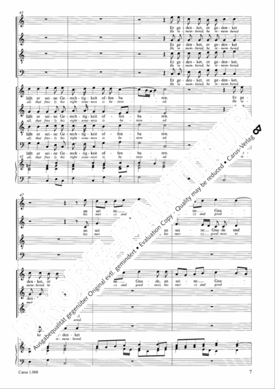 Sing to the Lord a new song (Singet dem Herrn ein neues Lied) 4-Part scores gallery preview page 8
