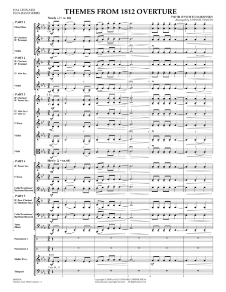 Themes from 1812 Overture - Conductor Score (Full Score)