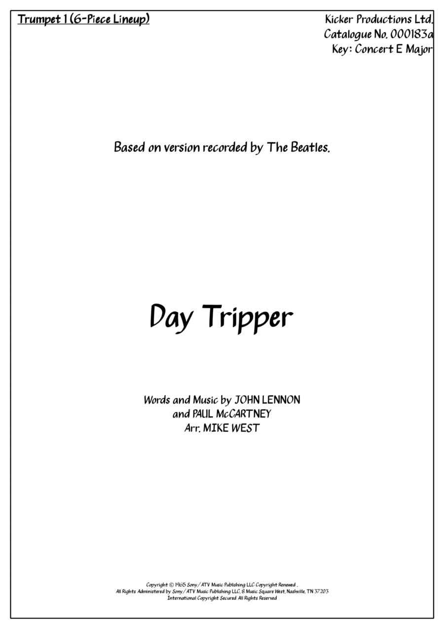 Day Tripper Small Ensemble scores gallery preview page 1