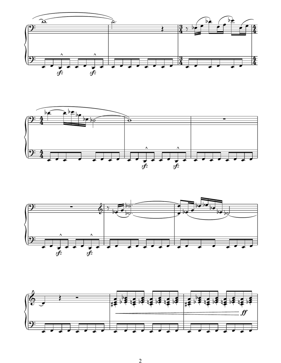 Theme from Jaws Piano Solo scores gallery preview page 2